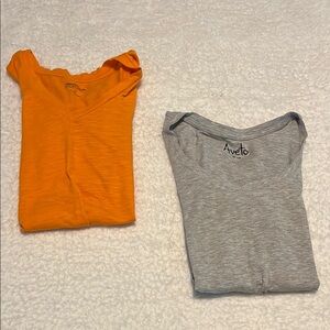 Arizona Jean Company Orange and Gray Short Sleeve Tees